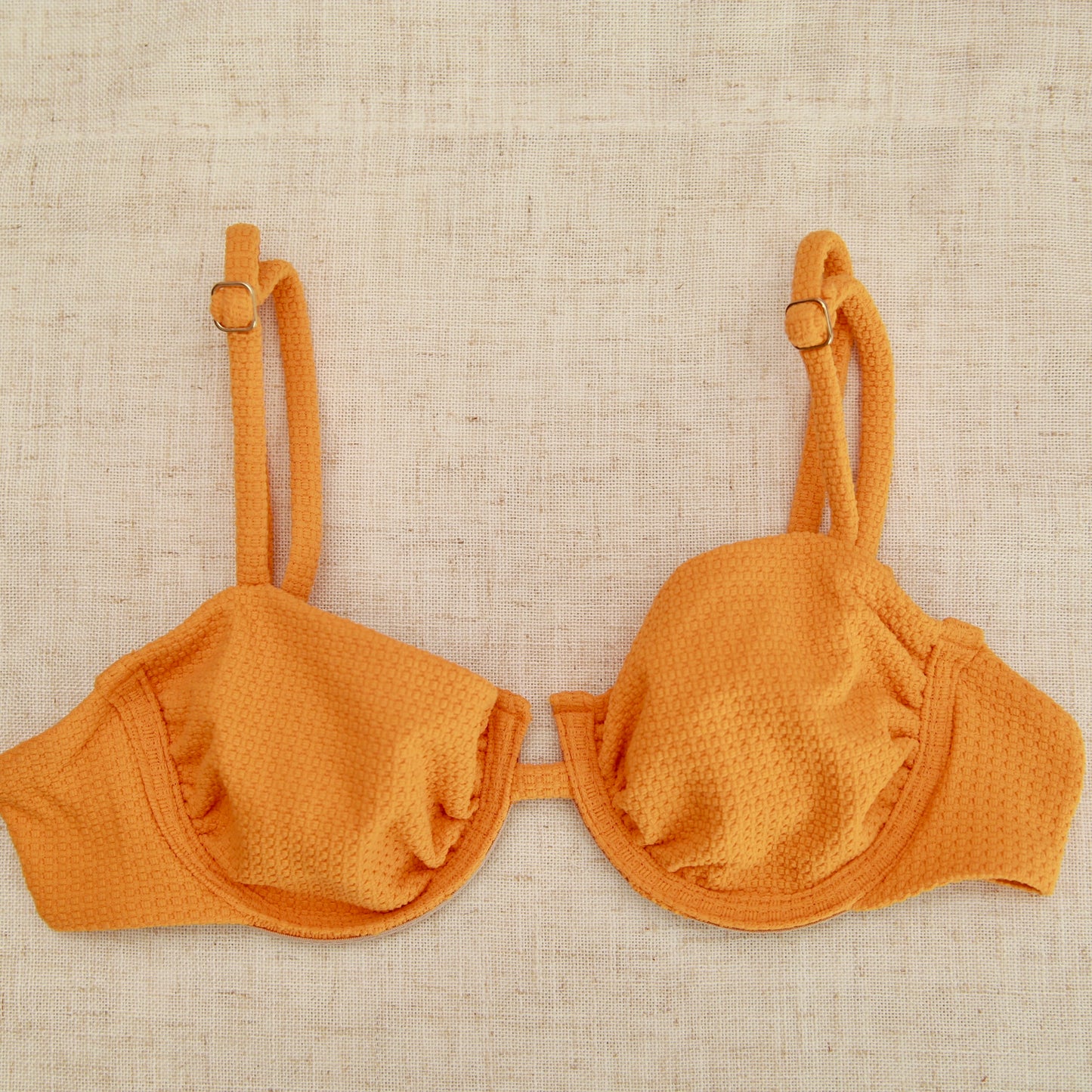 Floating Demi Wire  Bikini Top - Apricot