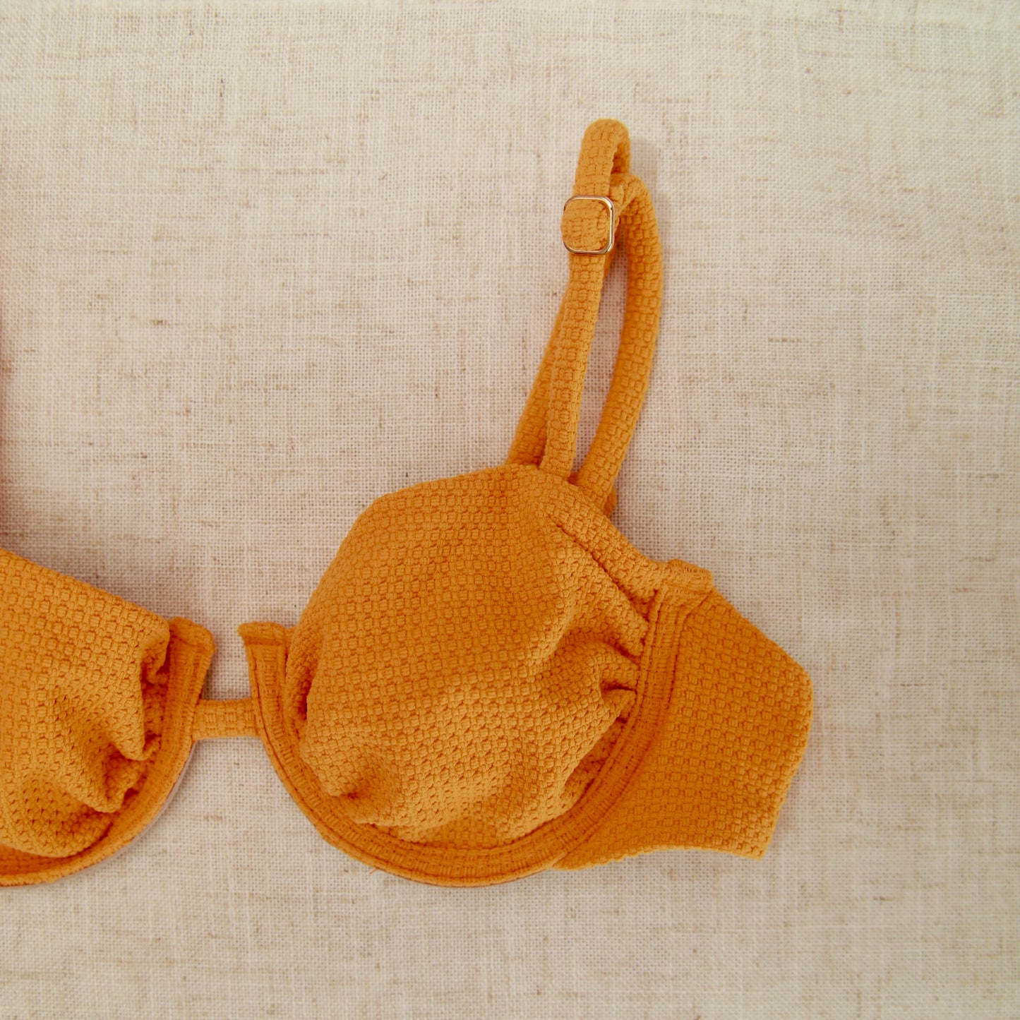 Floating Demi Wire  Bikini Top - Apricot