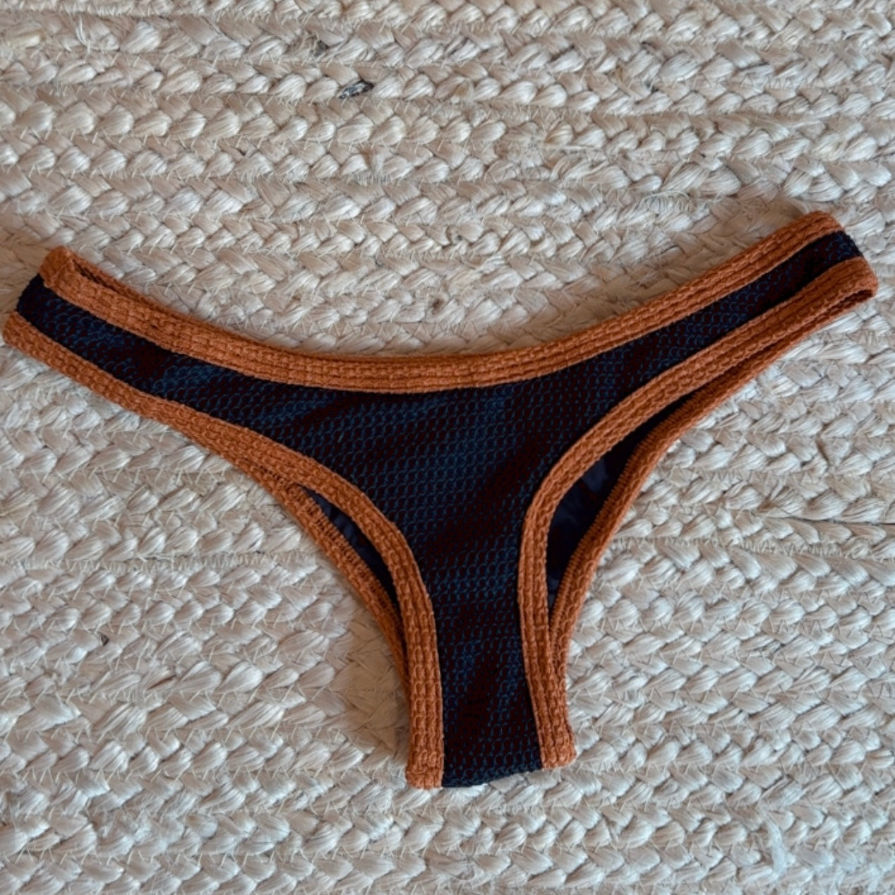 Brazilian Bikini Bottom - Capri Black/Brown