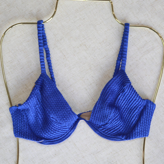 Full Wire Bikini Top - Ocean Blue Ripple