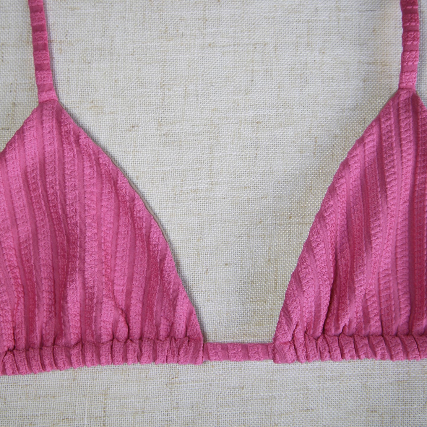 Triangle Bikini Top  - Bubblegum Pink