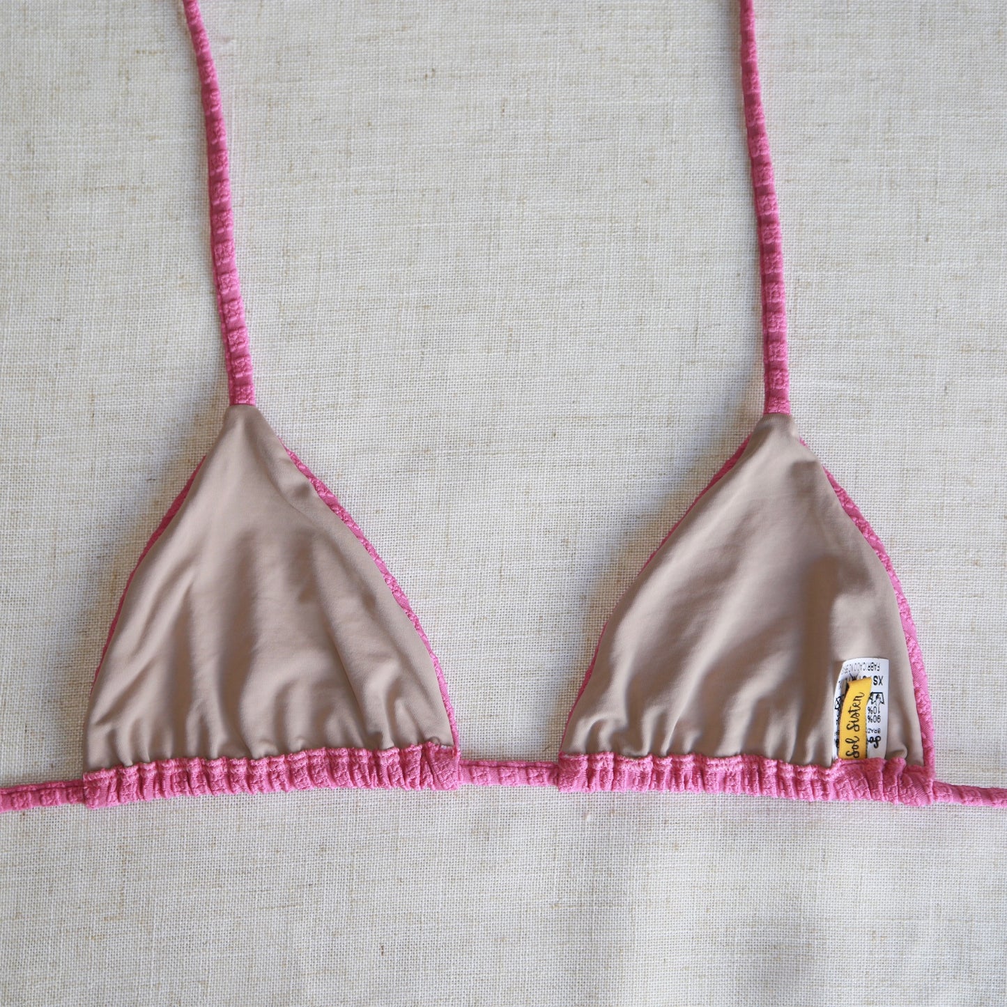 Triangle Bikini Top  - Bubblegum Pink