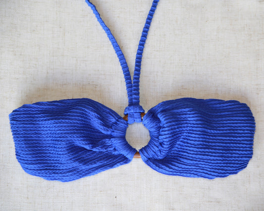 Bandeau Bikini Top - Ocean Blue Ripple