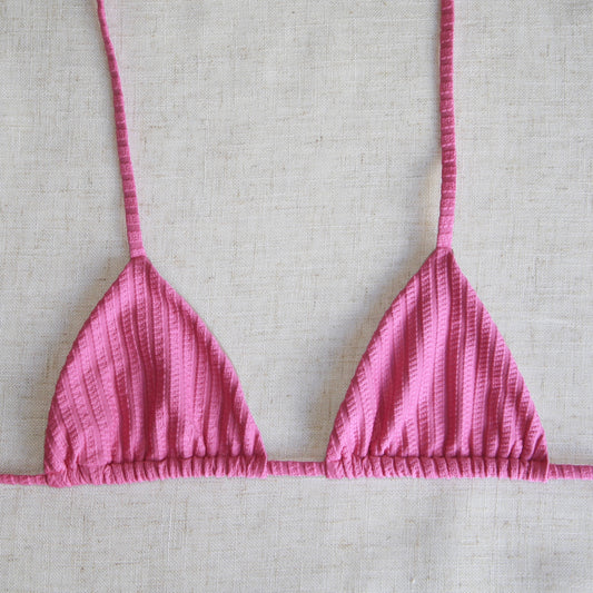 Triangle Bikini Top  - Bubblegum Pink