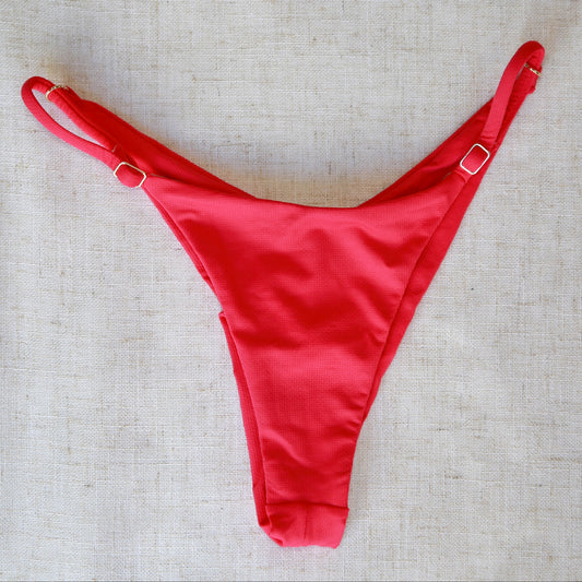 Adjustable String Brazilian Bottom - Watermelon Ultra-soft